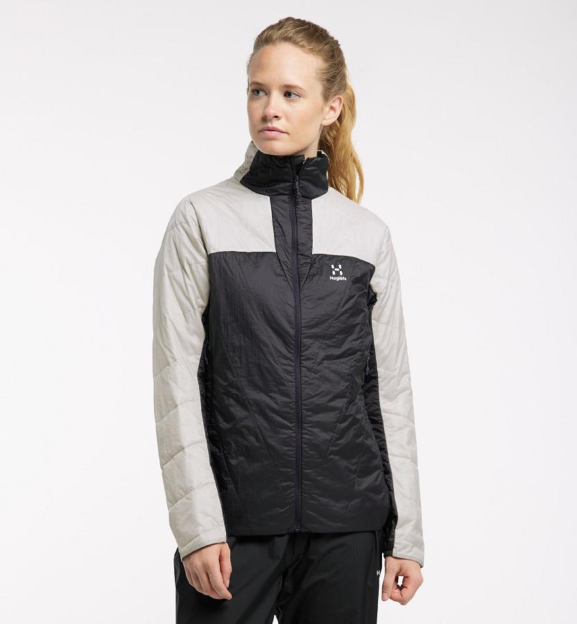 Haglöfs Womens L.I.M Barrier Down Jacket Black/Grey New Zealand 82965PJSZ